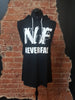 Never Fail Mens Black Hooded Muscle Tank