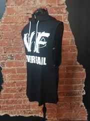 Never Fail Mens Black Hooded Muscle Tank