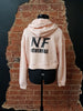 Never Fail Womens Pink Cropped Hoodie - Large Logo