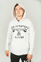 Olympia Gym Unisex Stretch Grey Hoodie