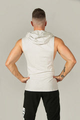 Olympia Gym Grey Unisex Hooded Muscle Tank