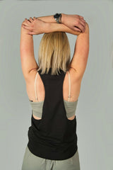 Never Fail Womens Black Cut Out Tank