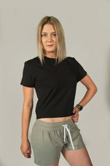 Never Fail Womens Black Shorts