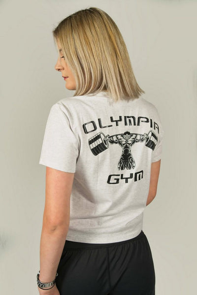 Olympia Gym Women's Grey Cropped Tee